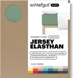Schlafgut Spannbettlaken EASY Jersey Elasthan Boxspring, Jersey, Gummizug: rundum, (1 Stück), MADE IN GREEN by OEKO-TEX®
