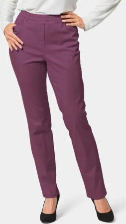 Schlupfhose LOUISA aus Baumwoll-Satin - aubergine - Gr. 27 von Goldner Fashion