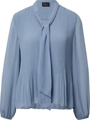 Schluppen-Bluse aus plissiertem Chiffon