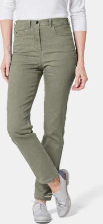 Schmale High-Stretch-Jeans LOUISA - dunkelgrün - Gr. 265 von Goldner Fashion