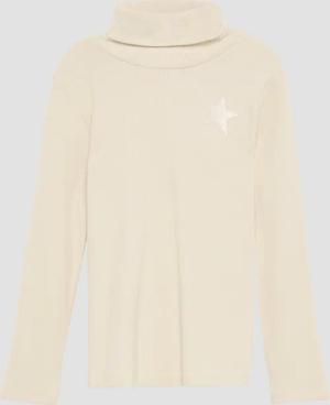 Schmales Rollkragen-Shirt mit Stickerei