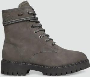 Schnür-Stiefel aus Kunstleder