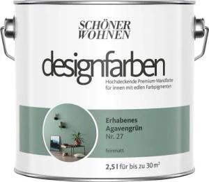 SCHÖNER WOHNEN FARBE Wandfarbe Schöner Wohnen Designfarben 2,5 Ltr. Erhabenes Agavengrün Nr. 27