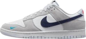 Schuhe  Dunk Low White Grey Navy Aqua Mini Swoosh