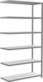 Schulte Anbauregal Steckregal MULTIplus250 2500 x 1300 x 500 mm 6 Fachböden Kreuzstrebe verzinkt