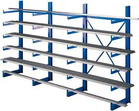 SCHULTE Kragarmregal K1000 14486 enzianblau 375,0 x 50,0 x 200,0 cm