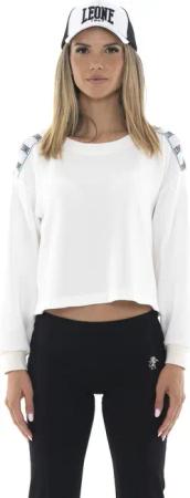 Schulterfreies Damen-Sweatshirt von Leone Black'n White