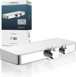 Schütte Duscharmatur Ocean mit Thermostat, Mischbatterie Dusche mit Ablage, Duschthermostat