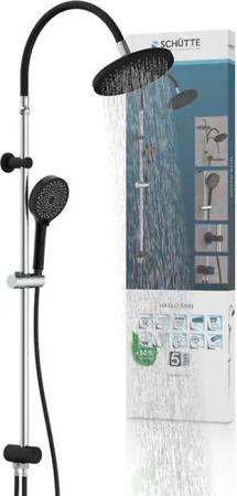 Schütte Duschsystem MATAO RAIN, Höhe 95 cm, Regendusche ohne Armatur, Handbrause mit 3 Funktionen