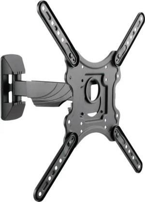 Schwaiger TV-Wandhalterung 719406, (bis 75 Zoll, neigbar, schwenkbar, drehbar, bis 35kg, bis 400x400mm, integrierte Kabelführung, schwarz)