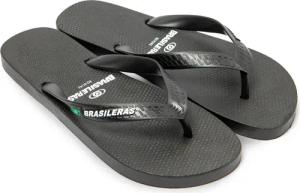 Schwarze BRASILERAS Herren-Flip-Flops mit rutschfesten Sohlen
