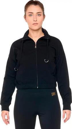 Schwarzer Damenring mit hohem Kragen