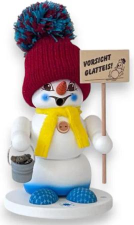 Schweda Räuchermännchen Schneemann weiß mit Mütze - Glatteis