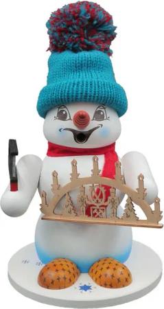 Schweda Räuchermännchen - Schneemann Weiß Mittel - Schwibbogenverkäufer