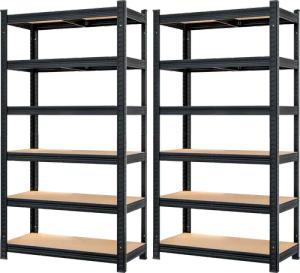 Schwerlastregal Premium 2er-Set Schwarz 180x90x40cm