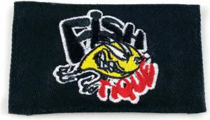 Scratch-Patch schwarz bestickt - Fishtique