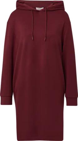 Scuba-Kleid mit Eingrifftaschen und Kapuze