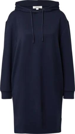 Scuba-Kleid mit Eingrifftaschen und Kapuze