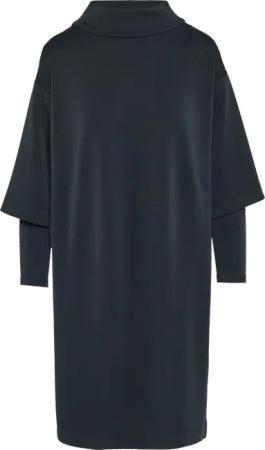 Scuba-Kleid mit Layer Details und Stehkragen