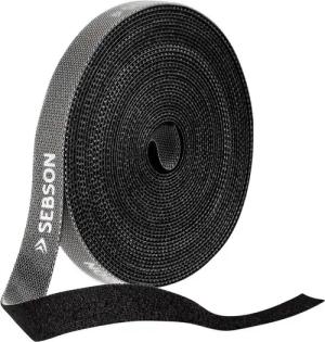 SEBSON Kabelbinder Kabelbinder wiederverschließbar schwarz, 12mm x 15m Klettband Rolle