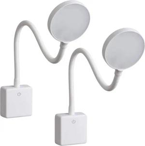 SEBSON LED Steckdosenleuchte 2x LED Steckdosenlampe dimmbar und flexibel - 4W 290lm neutralweiß, LED fest integriert, neutralweiß