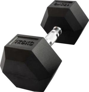 Sechseckige Hantel "Hex Dumbbell" aus Gummi GladiatorFit