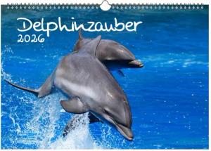 Seelenzauber Wandkalender Delphinzauber DIN A3 Kalender für 2026 Delfin Delphin - Seelenzauber