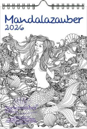 Seelenzauber Wandkalender DIY Mandalazauber Ausmalkalender DIN A5 Kalender für 2026 Mandala