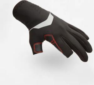 Segelhandschuhe Damen/Herren Dreifinger Neopren 1 mm Sailin 900 schwarz
