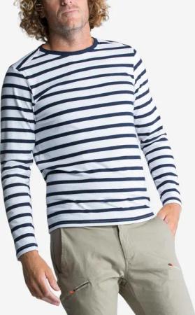 Segelshirt Herren langarm 100 weiss/blau