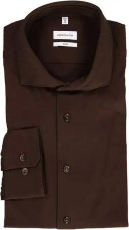 Seidensticker Herren Hemd braun Slim Fit