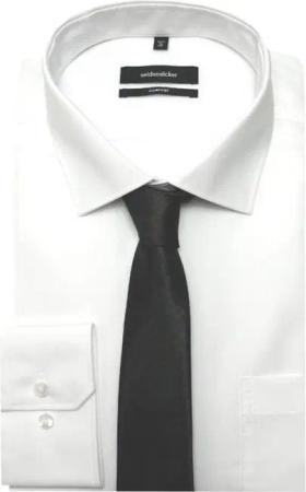 seidensticker Langarmhemd SC-2001 Kentkragen inkl. Krawatte und Einstecktuch schwarz Comfort Fit