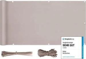 Sekey Balkonsichtschutz Meterware 75cm hoch Balkonsichtschutz Wetterfest Balkonbespannung Terasse Wetterfest, Sonnenschutz blickdicht, für 100% Privatsphäre