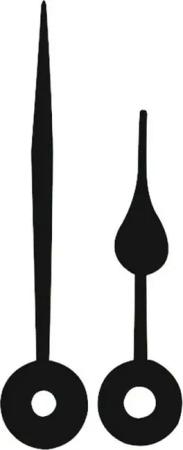 Selva Technik Wanduhr Zeigerpaar Funkuhren Birne schwarz Minutenzeiger-L:82mm