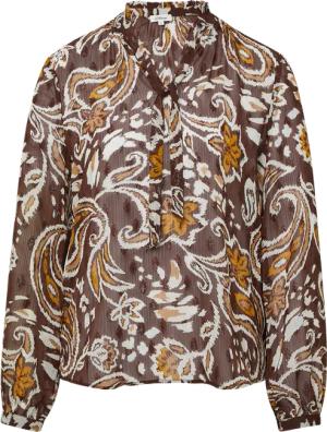 Semitransparente Chiffon-Bluse mit All-over-Print