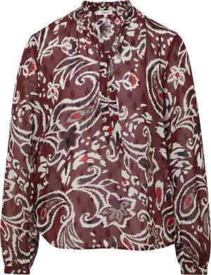 Semitransparente Chiffon-Bluse mit All-over-Print