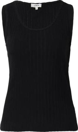 Semitransparentes Slim-Fit-Top aus Ajour-Rippe
