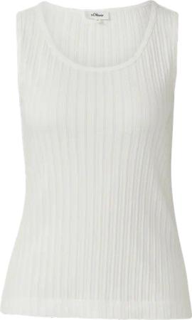 Semitransparentes Slim-Fit-Top aus Ajour-Rippe