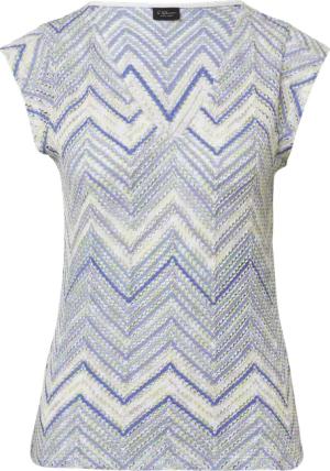 Semitransparentes T-Shirt aus Strickjersey mit V-Ausschnitt