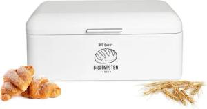 Sendez Brotkasten aus Metall mit Klappdeckel Rollbrotkasten Brotbehälter Brotbox, Metall, (Brotkasten), Brotkasten