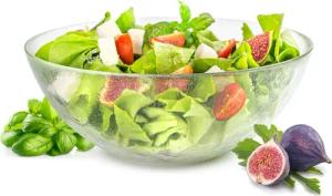 Sendez Salatschüssel Große Salatschale 25 cm Servierschale Schale Glasschale, Glas