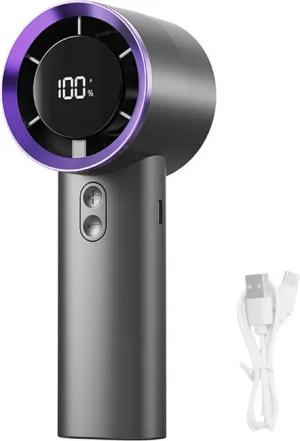 Senmudi Handventilator Tragbarer Handventilator Einstellbare Geschwindigkeit (1-100)Gang-Wind, Wiederaufladbarer 2000mAh Digitales Display,Für Reisen Camping Outdoor
