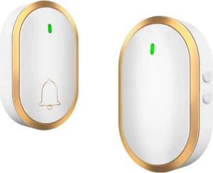 Senmudi Türklingel Funkklingel Set,Steckdosen-Funkklingel,60 Melodien, 4 Lautstärkestufen (wasserdichte drahtlose Türklingel mit LED-Blitz, 300 m Funkreichweite, Plug-in Doorbell), Kabellose Türklingel Batteriebetrieben