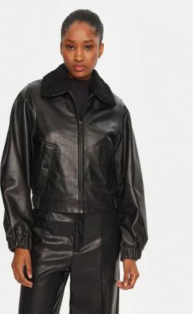 Serge Pariente Lederjacke Audrey Schwarz Relaxed Fit