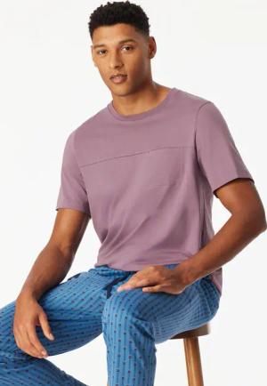 Shirt kurzarm Sweat-Qualität lila - Mix+Relax 52