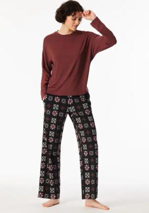 Shirt langarm burgund - Mix+Relax 42