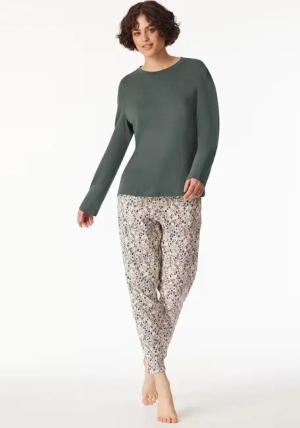 Shirt langarm rundhals dunkelgrün - Mix+Relax 40