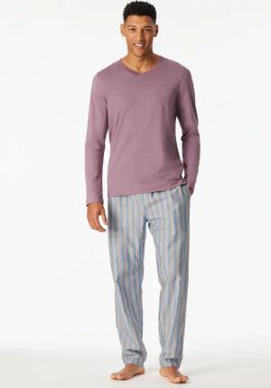 Shirt langarm V-Ausschnitt lila - Mix+Relax 50