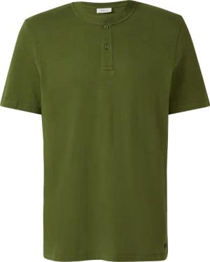 Shirt mit Henleyausschnitt und Fischgrät-Struktur