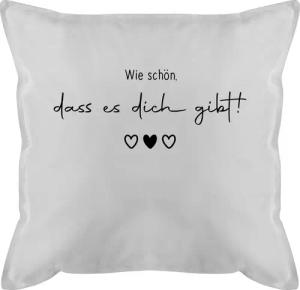 Shirtracer Dekokissen Wie schön dass es Dich gibt - Schöne Geschenke Beste Freundin Besten F, Freundin
